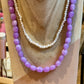 Collier Perles parme