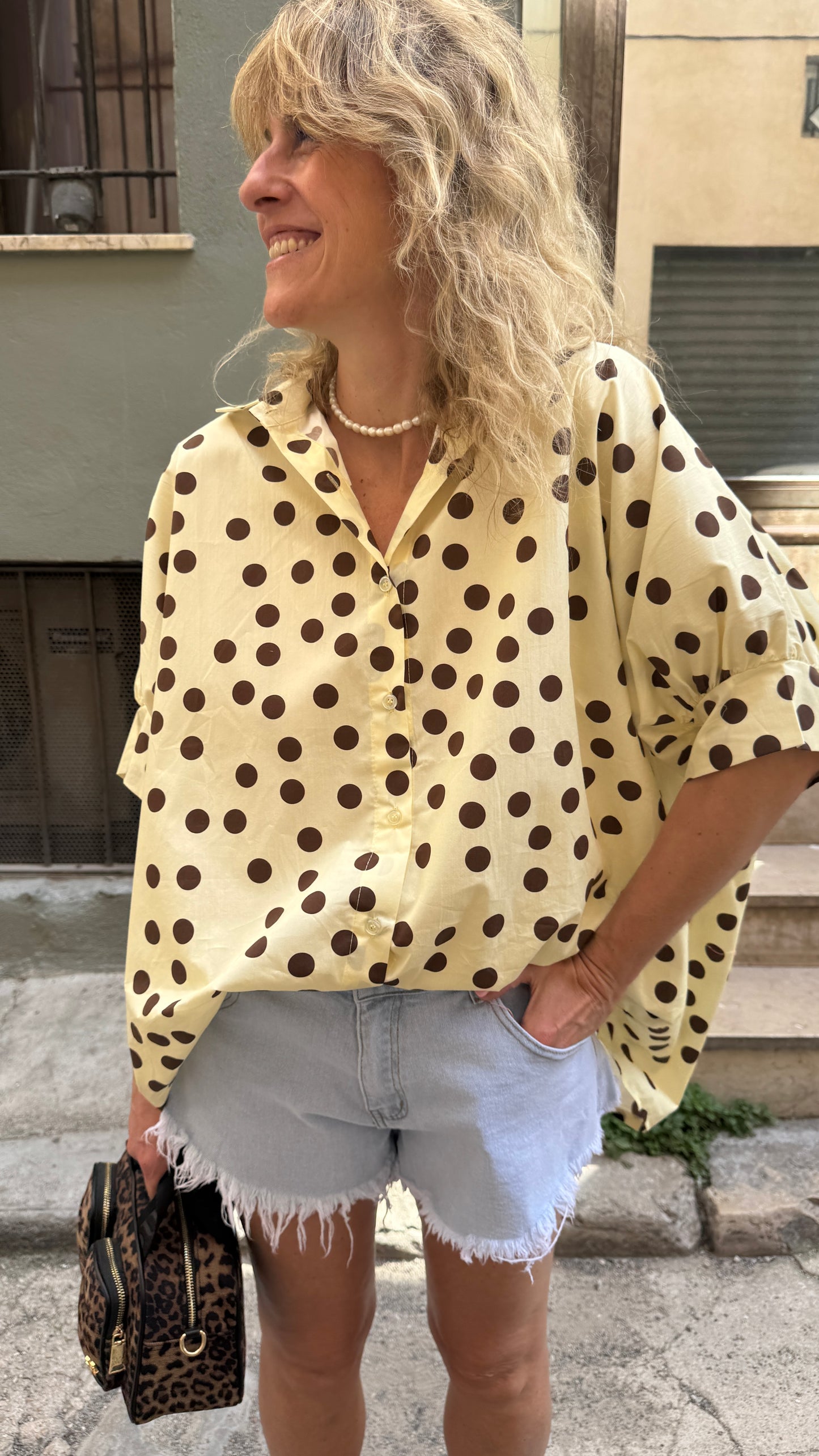 Chemise Yellow Dot