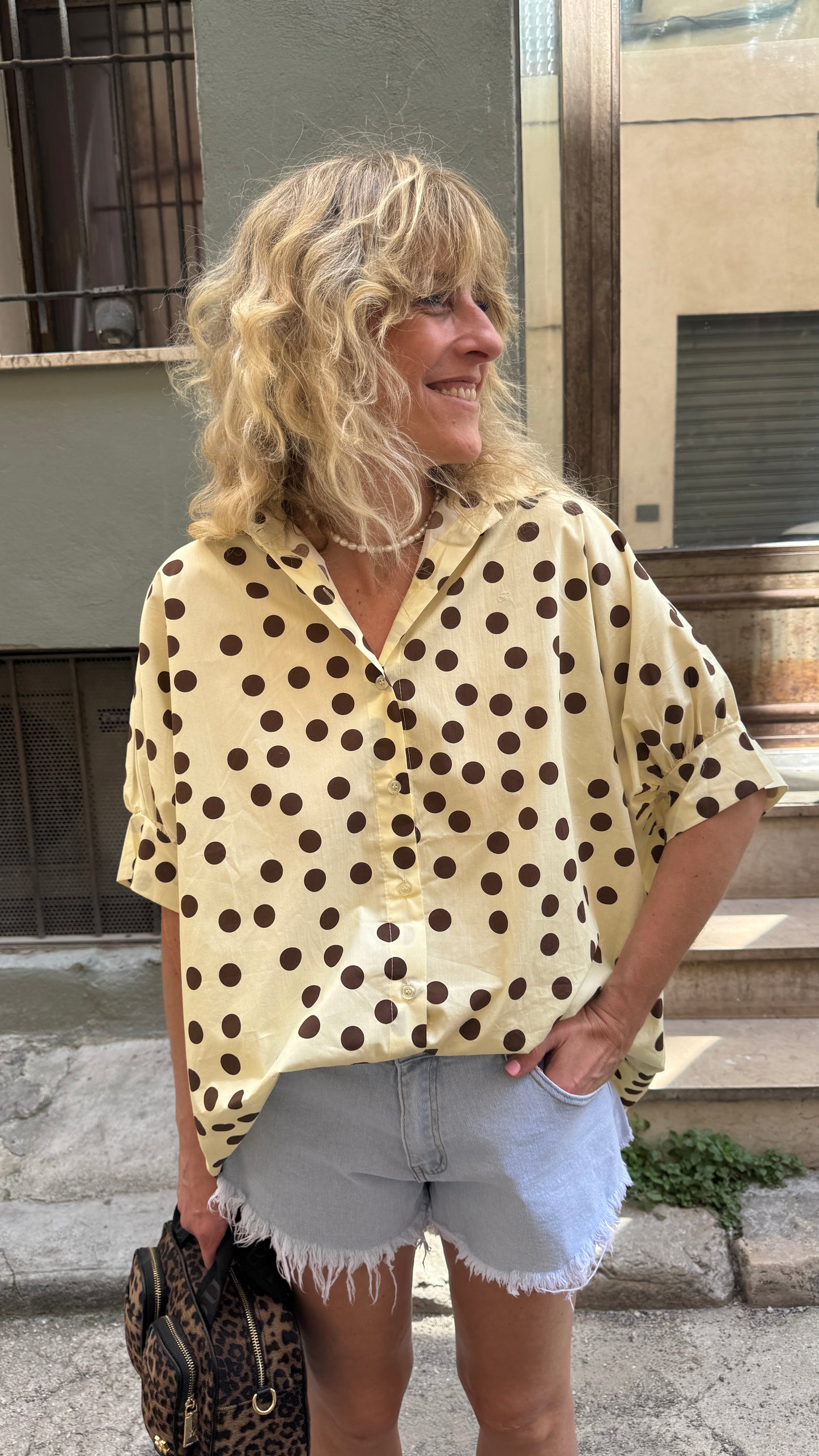 Chemise Yellow Dot