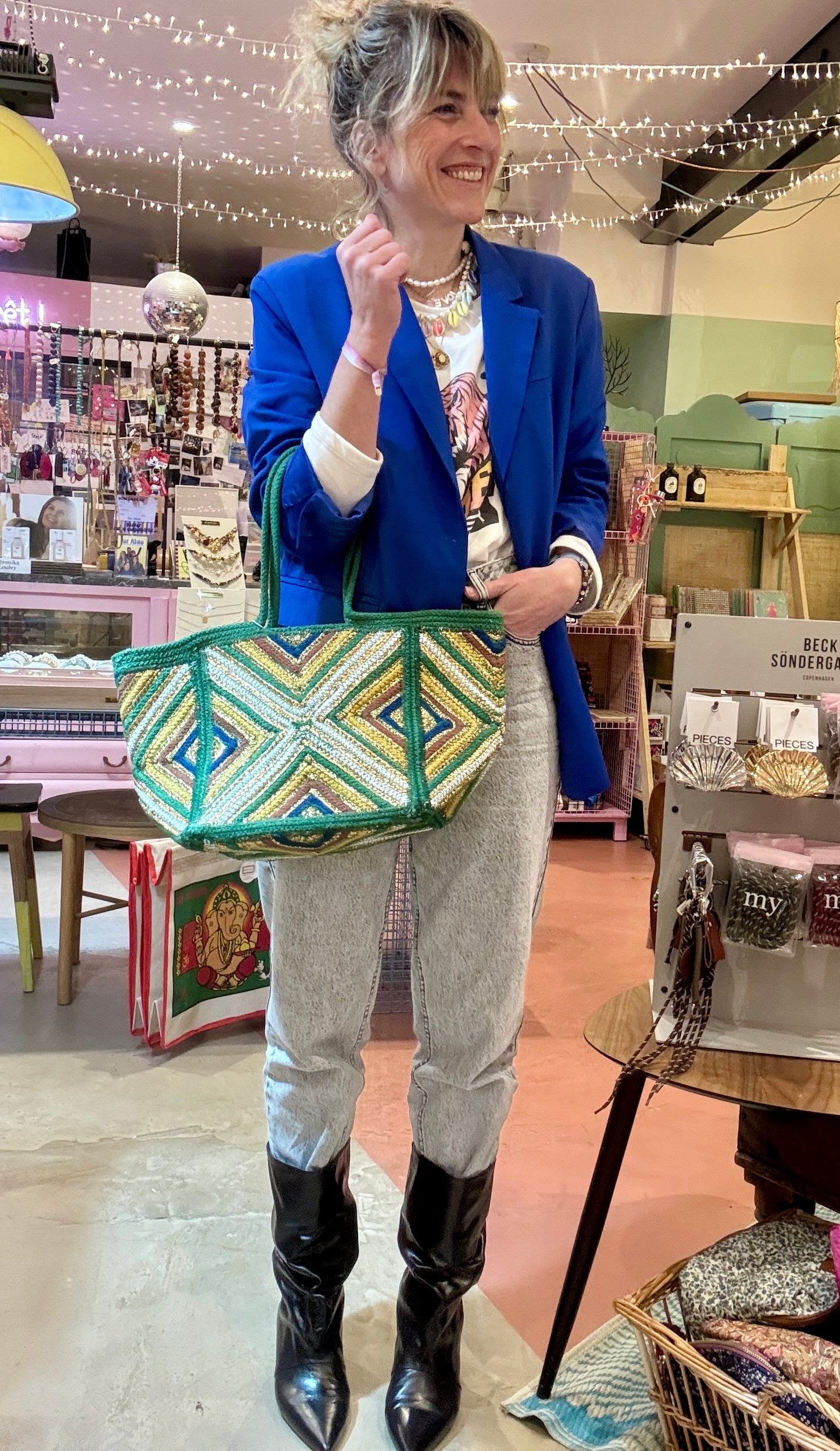 Panier Marrakech vert