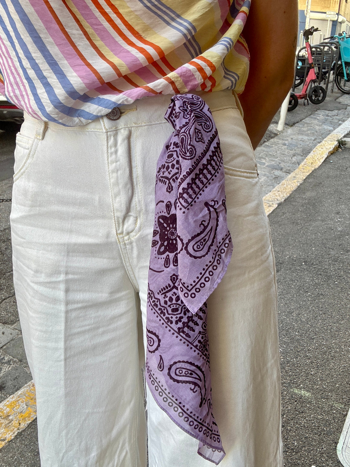 Foulard Presley parme