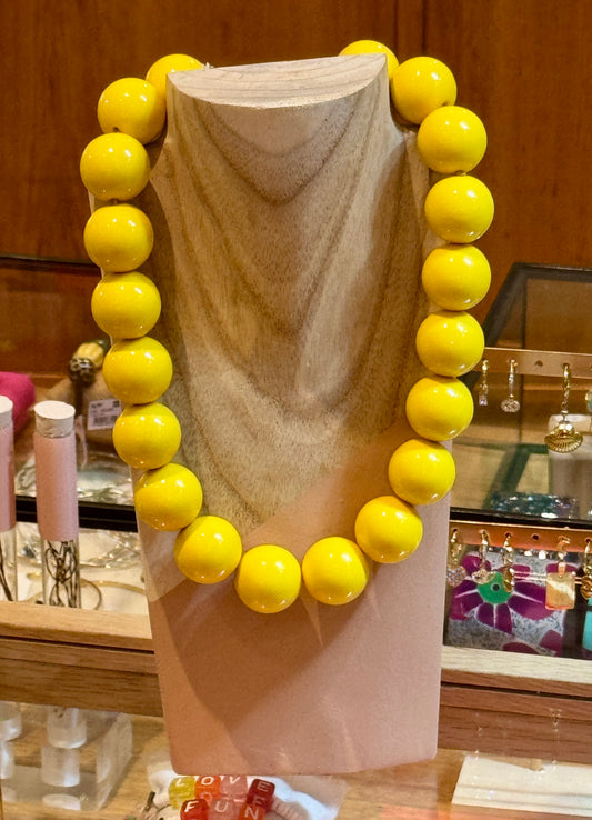 Collier Bouboule jaune