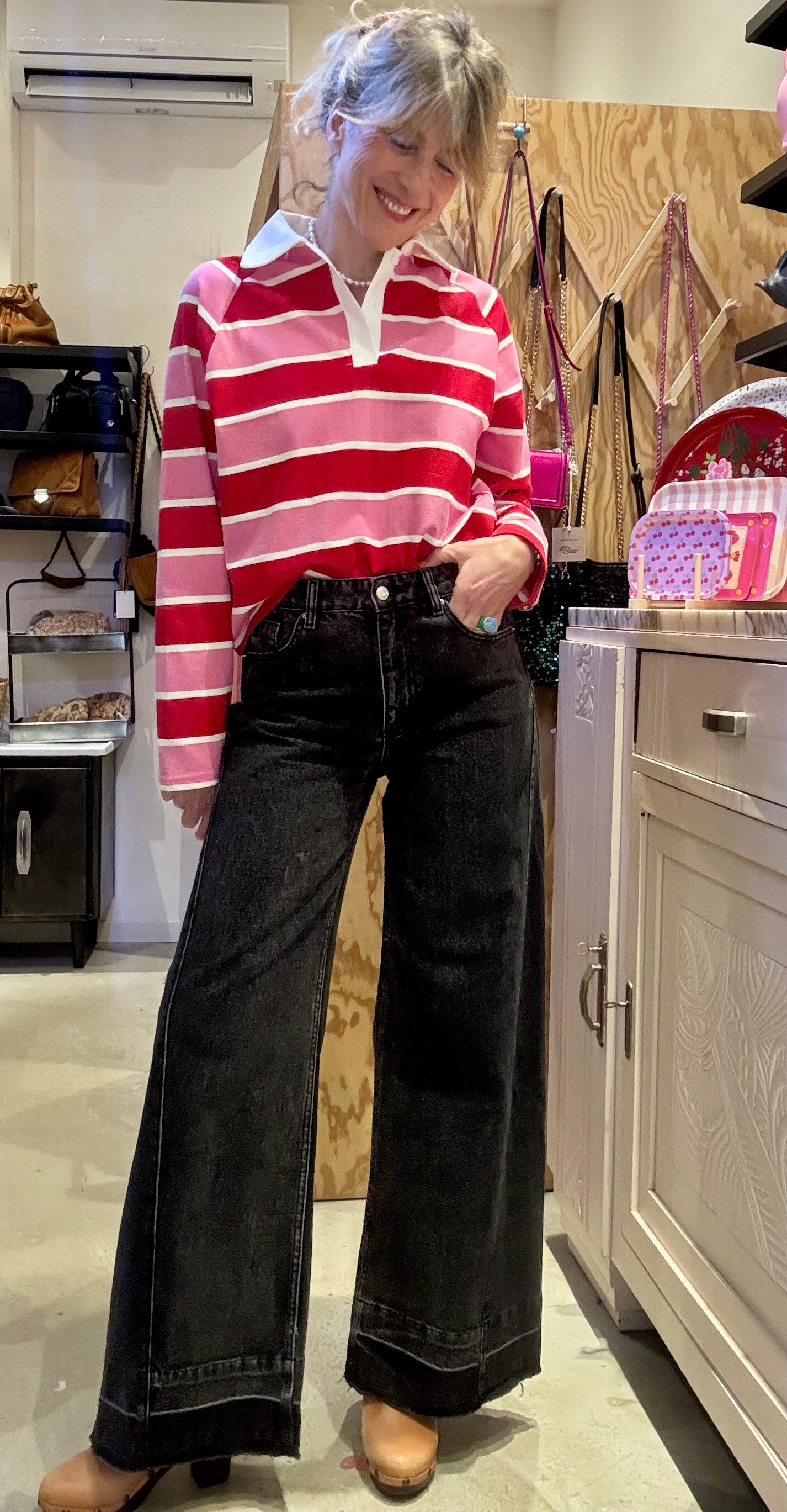 Jean Janis noir délavé