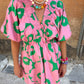 Robe Big Flowers verte