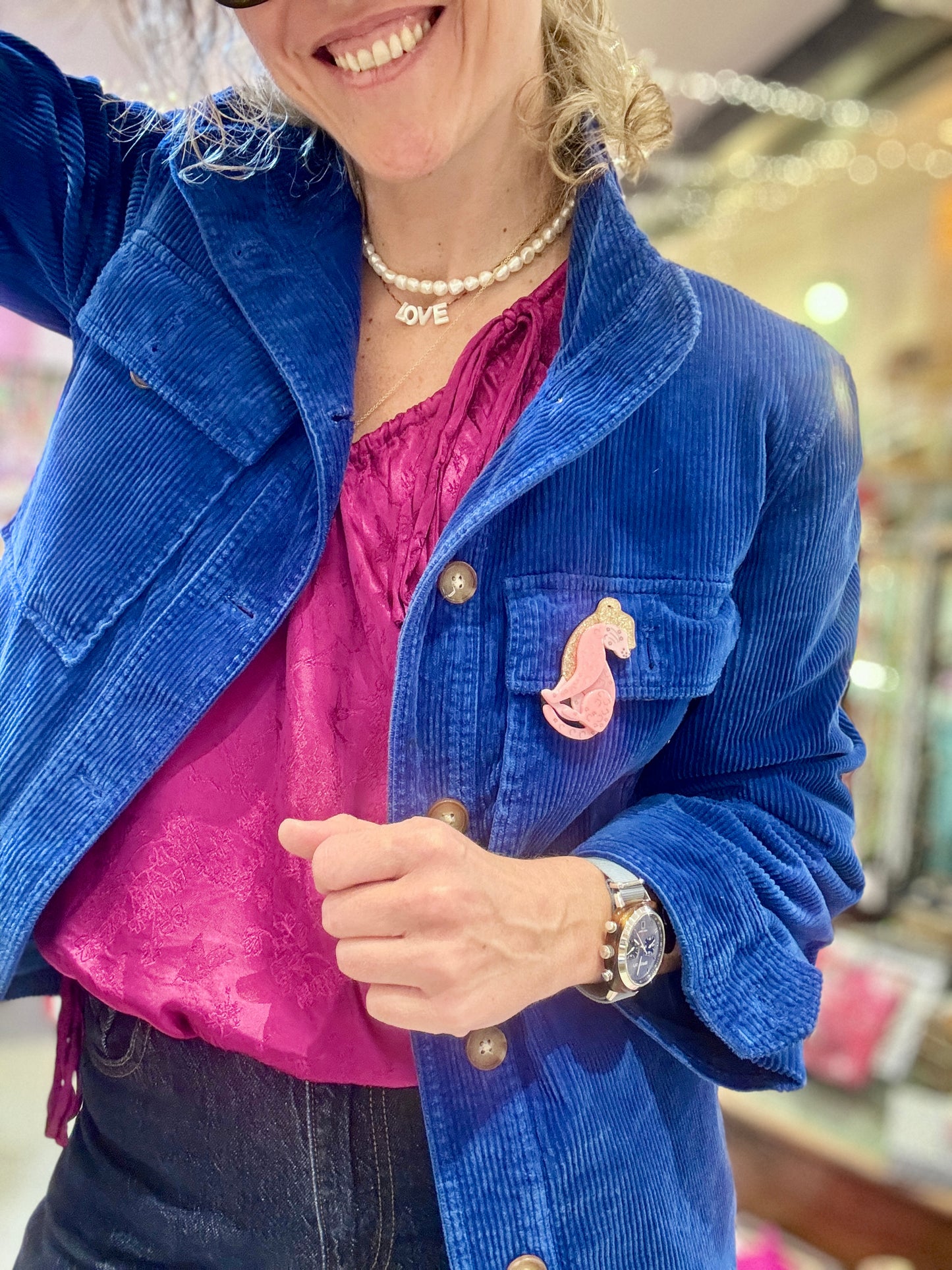 Broche Panthère rose