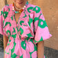 Robe Big Flowers verte