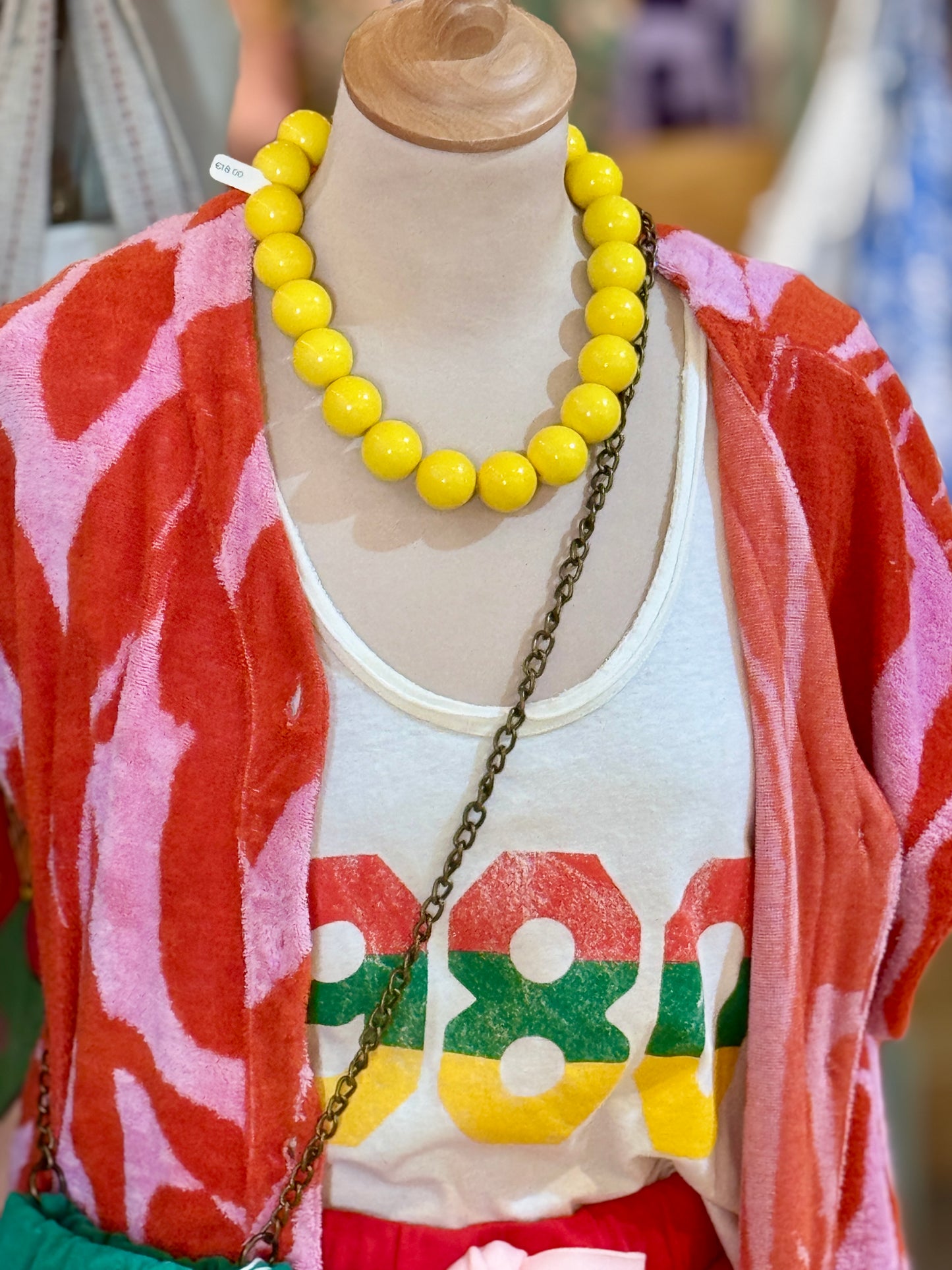 Collier Bouboule jaune