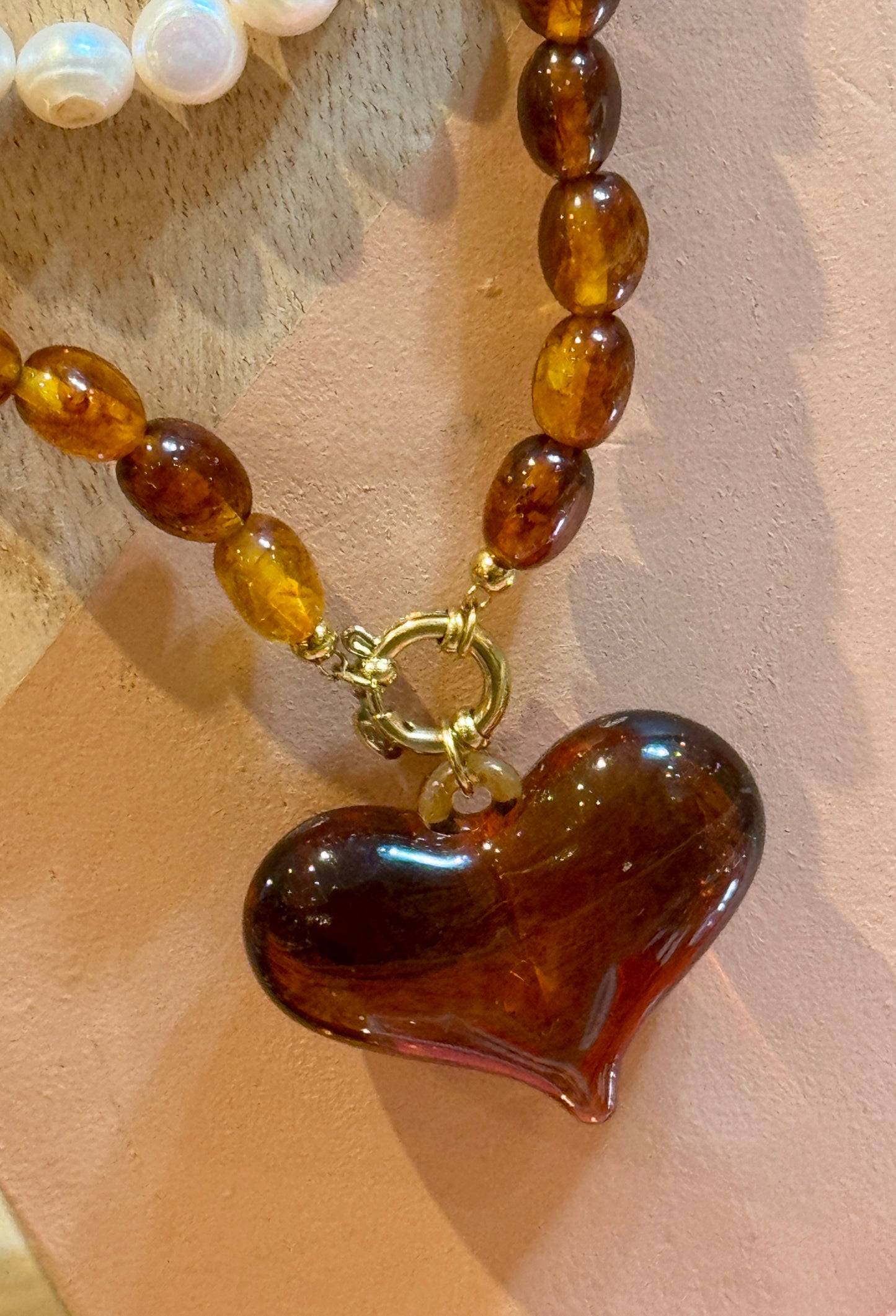Maxi Breloque Coeur écaille