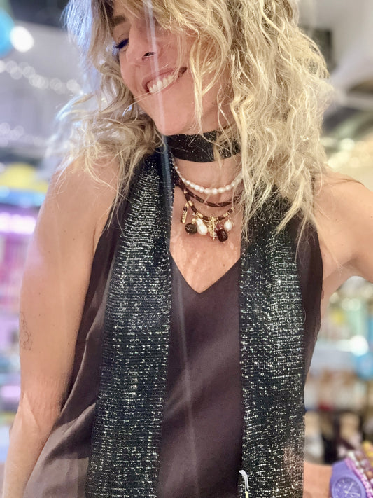 Foulard Vanessa noir