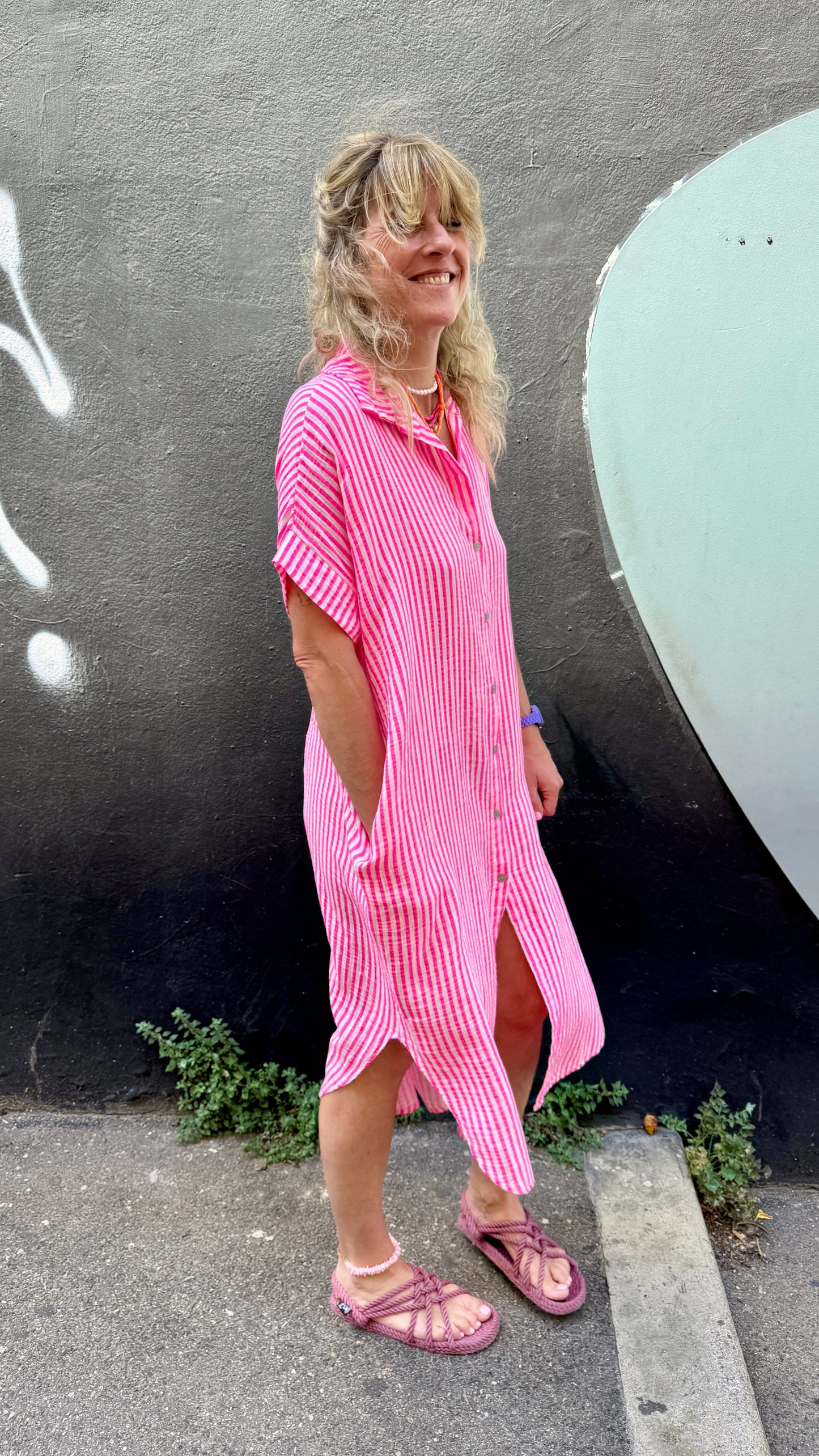 Robe Line fluo rose