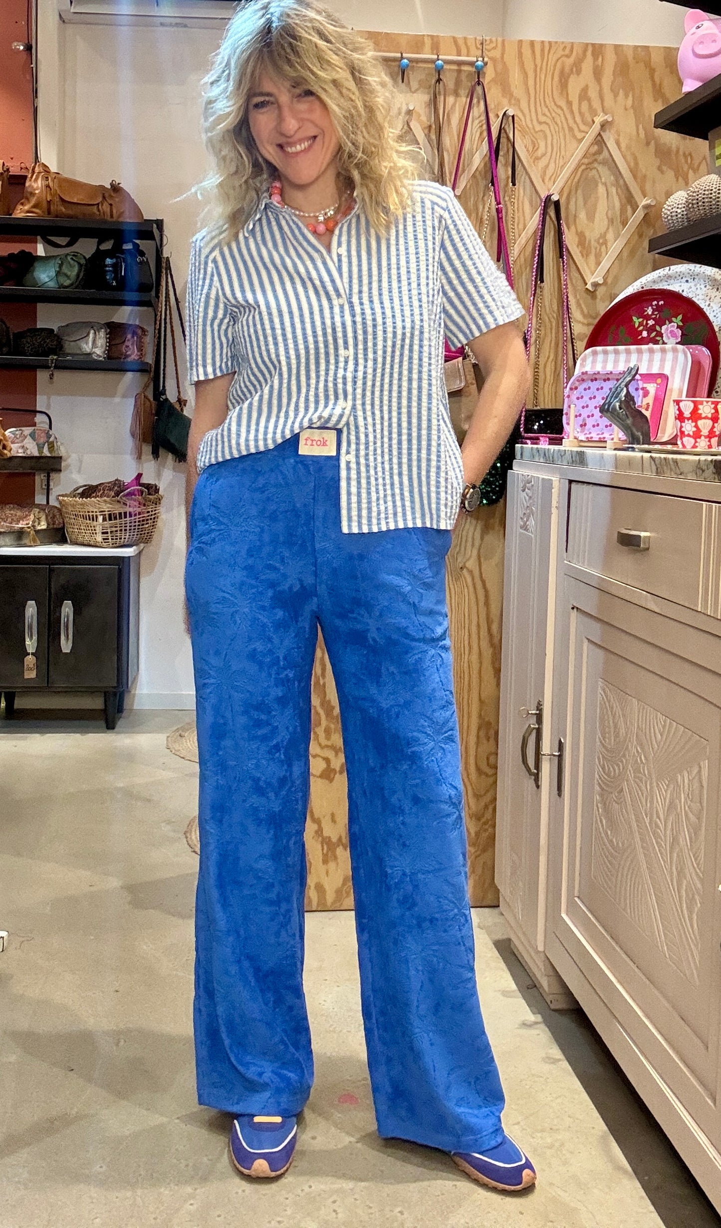 Pantalon Bob bleu