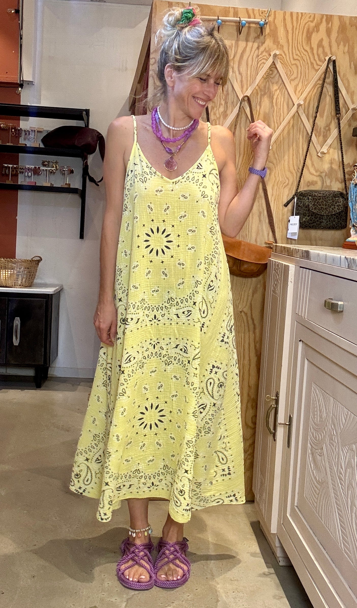 Robe Bandana jaune
