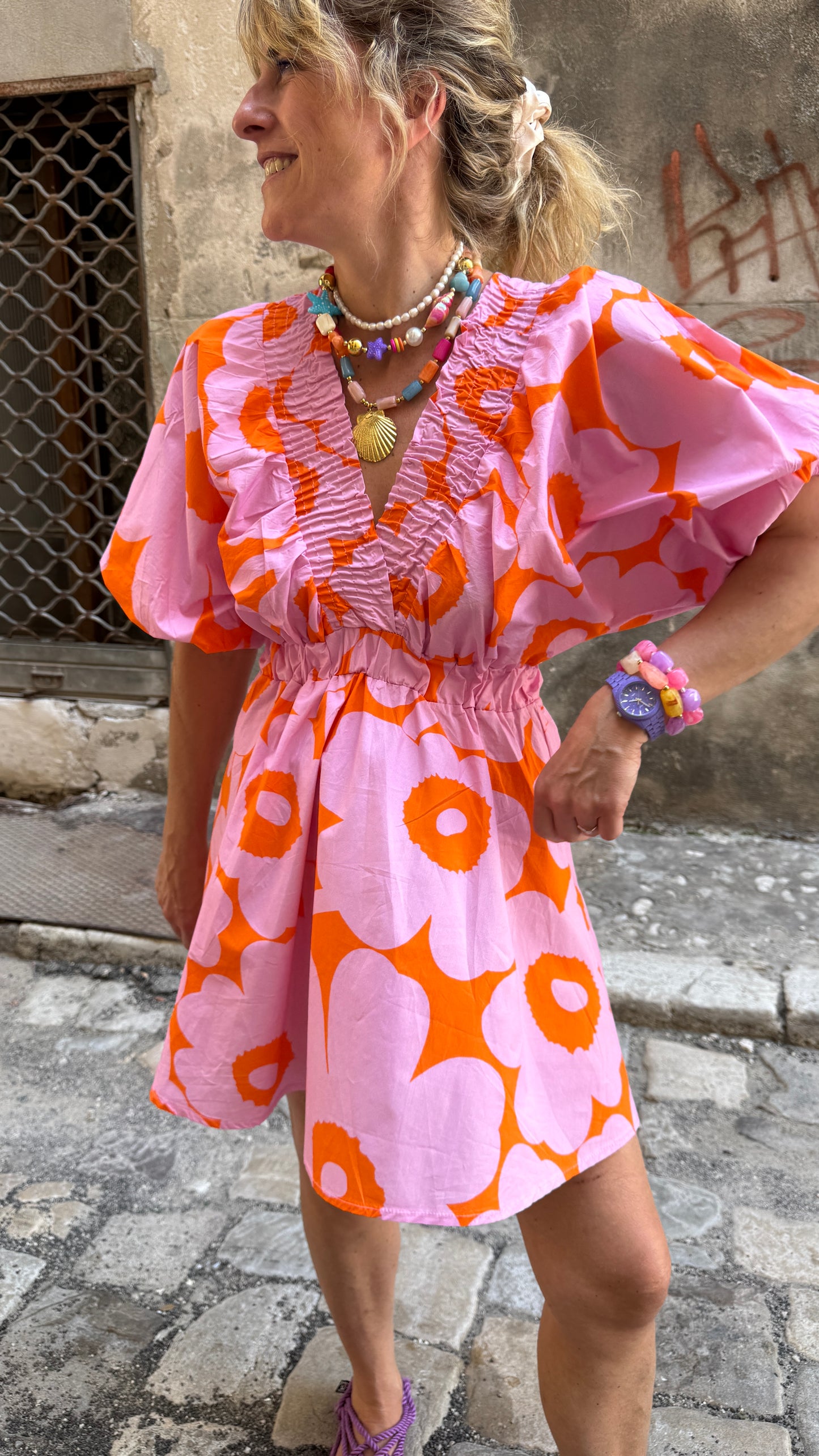Robe Big Flowers rose