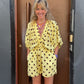 Combi short Fluffy jaune