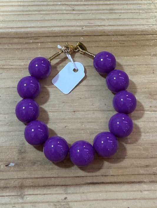Bracelet Boules Violettes