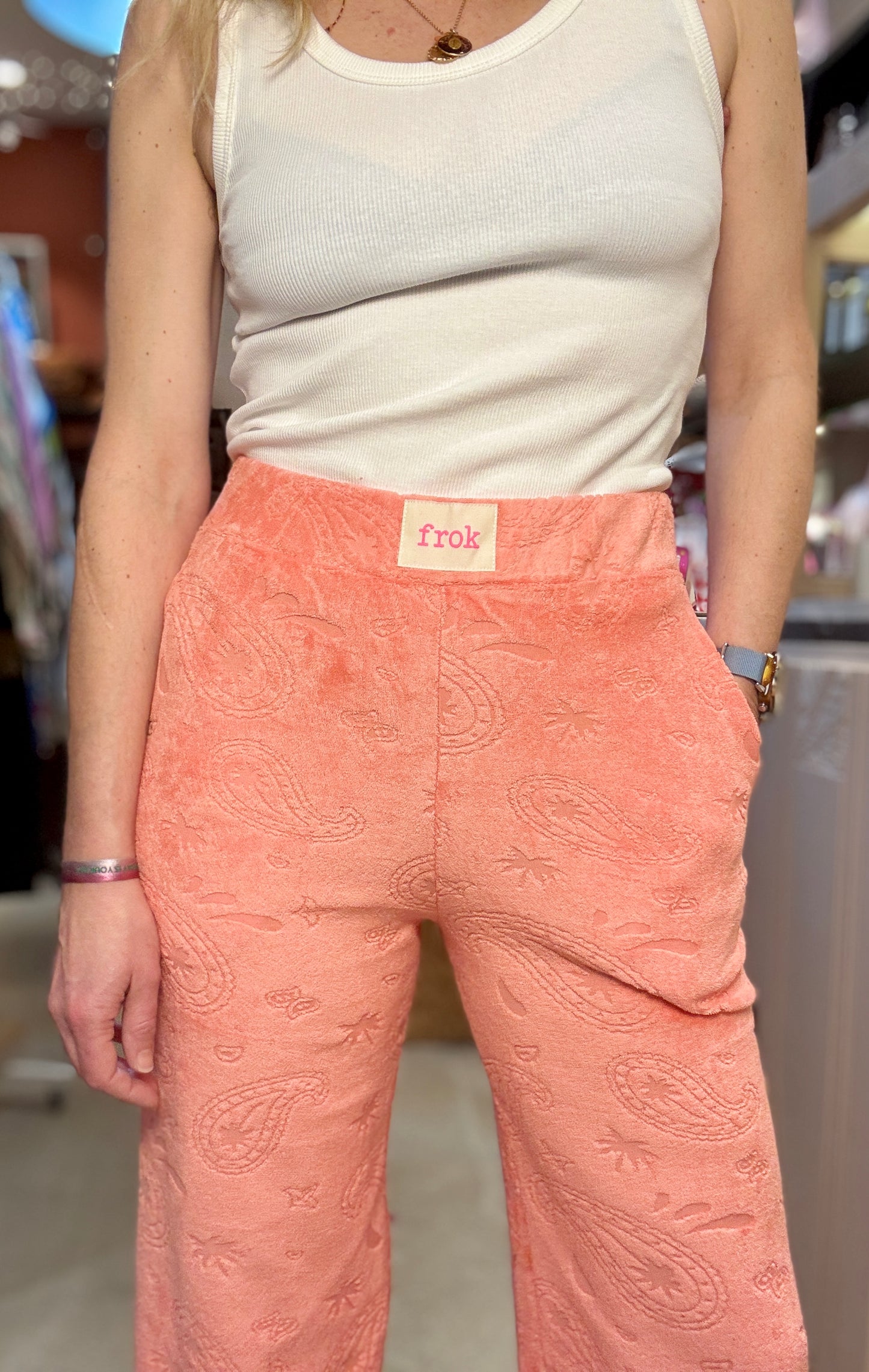 Pantalon Bob corail