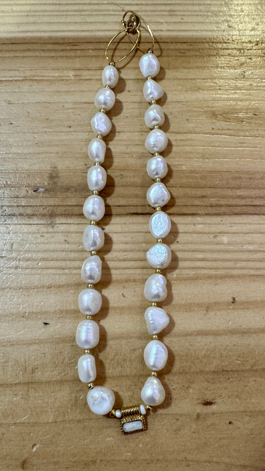 Collier Perles Or