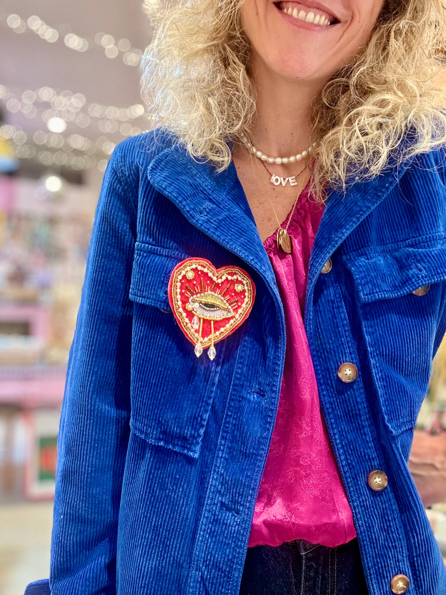Broche Big Coeur rouge