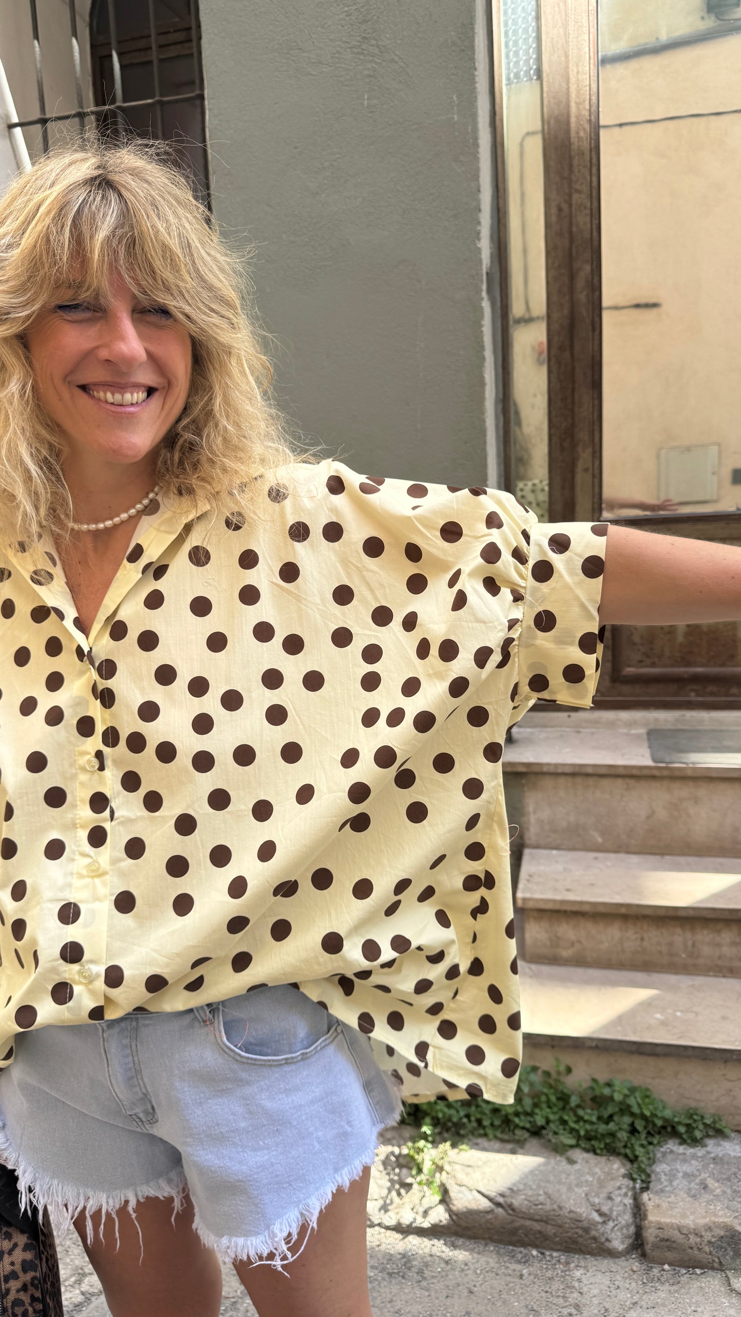 Chemise Yellow Dot