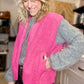 Gilet Teddy rose