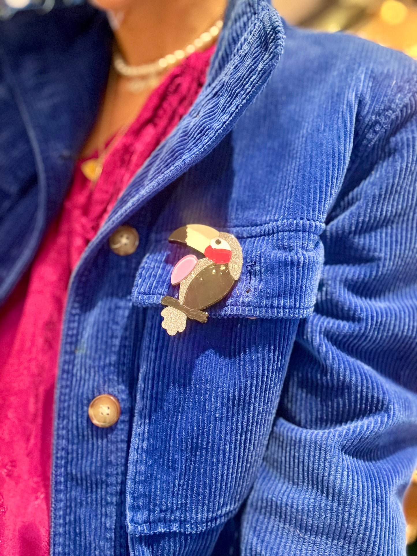 Broche Toucan noir