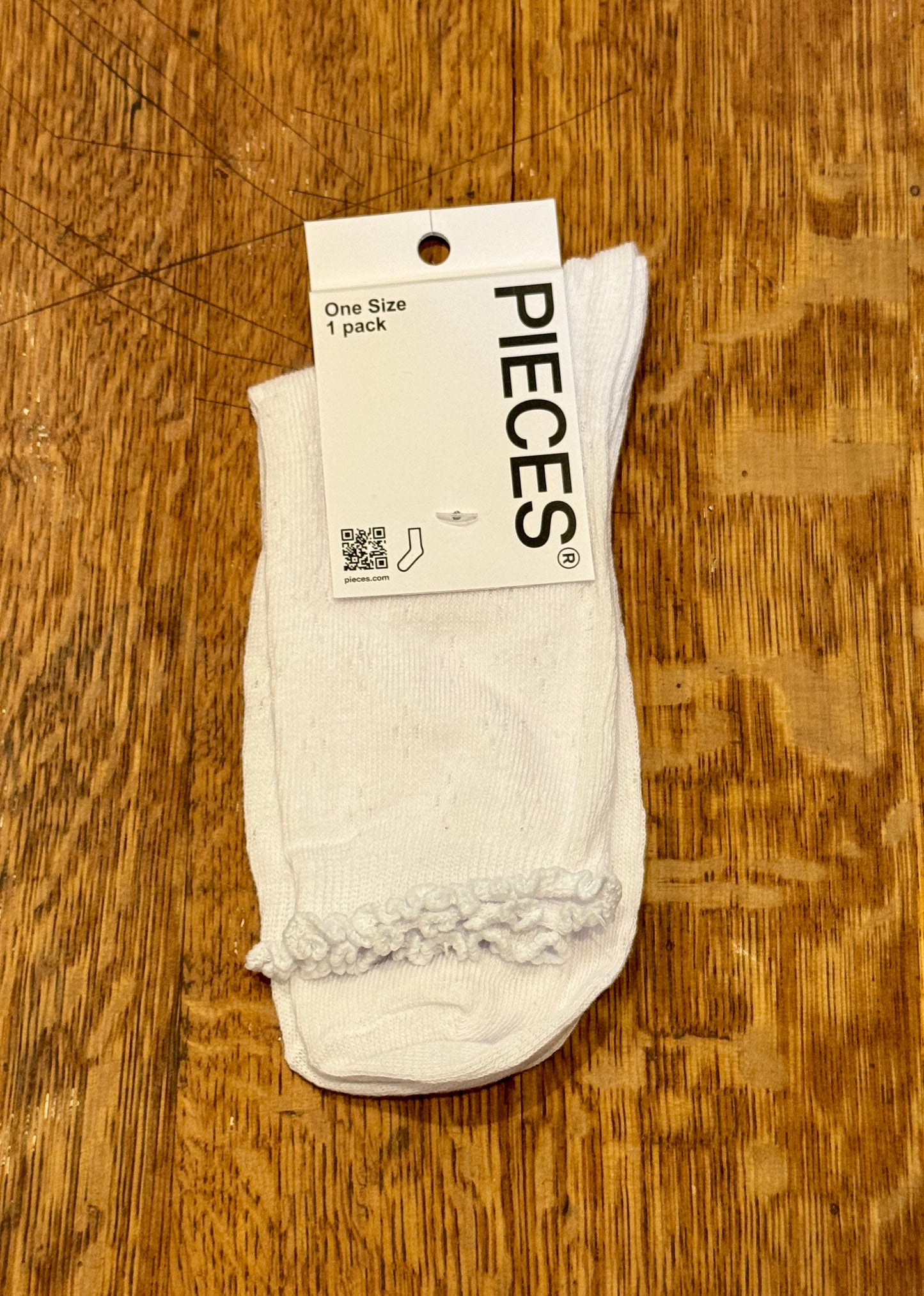 Chaussettes coton ajouré blanc