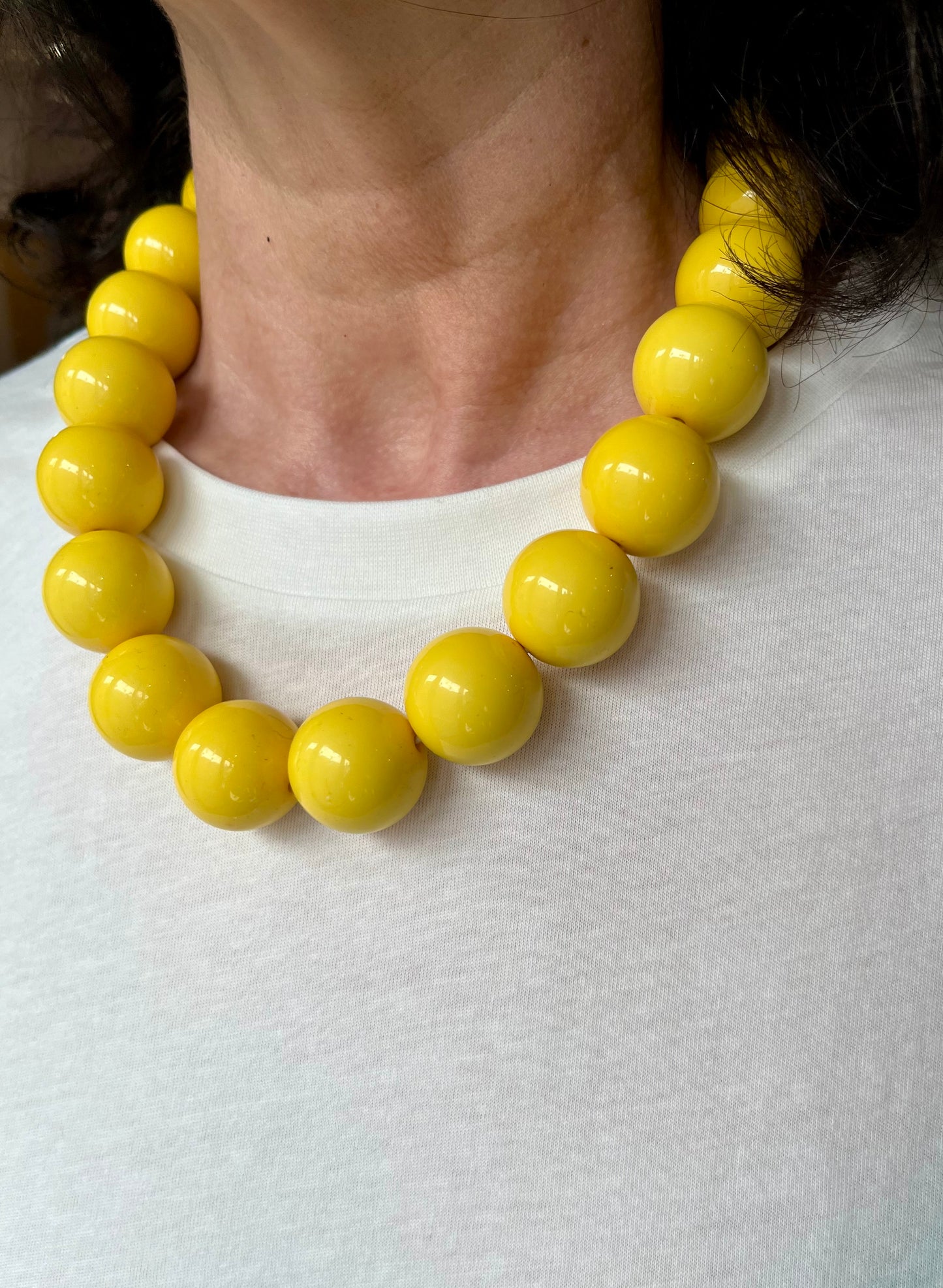 Collier Bouboule jaune