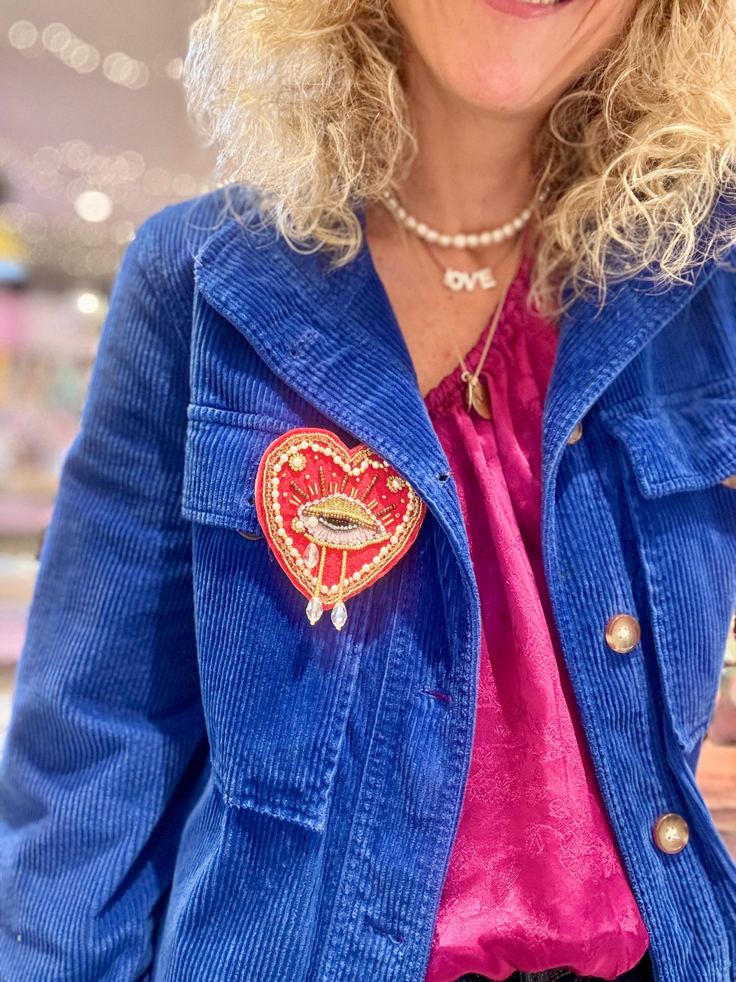 Broche Big Coeur rouge