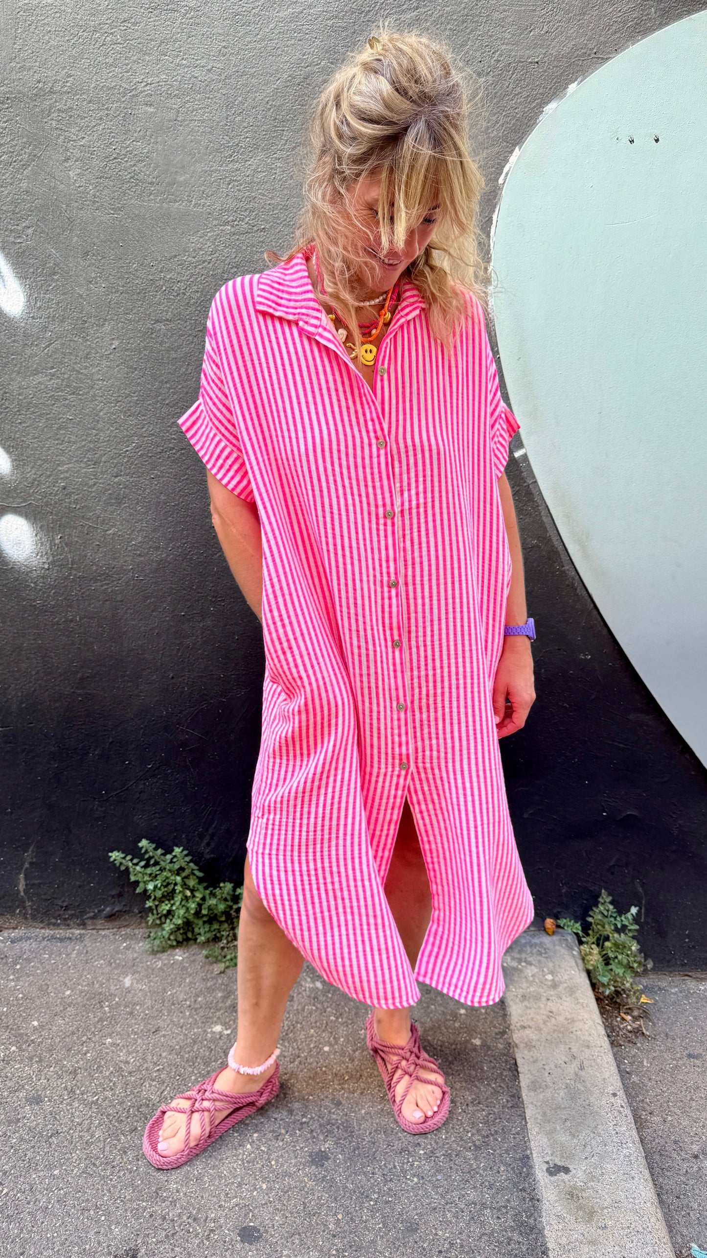 Robe Line fluo rose