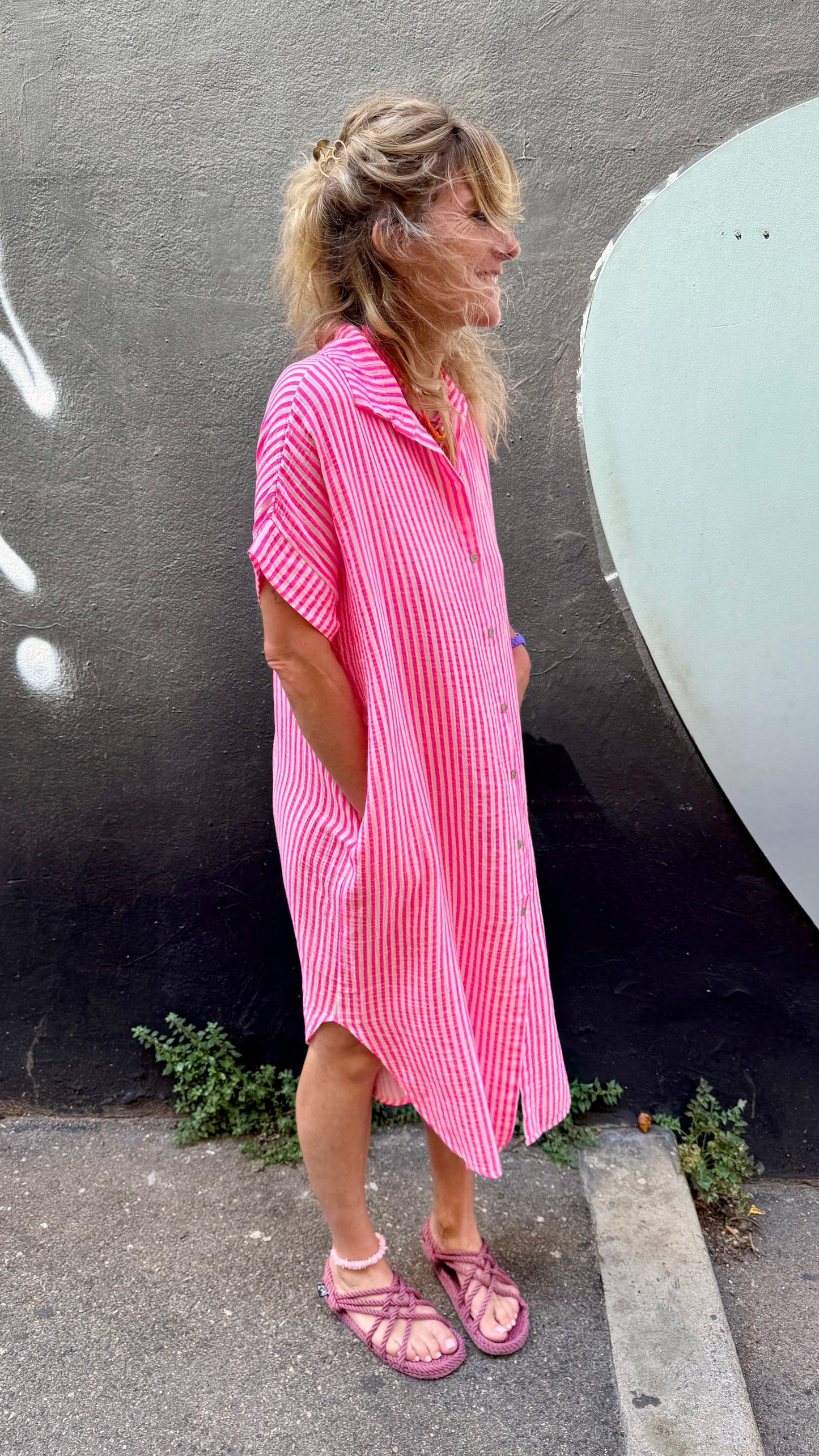 Robe Line fluo rose