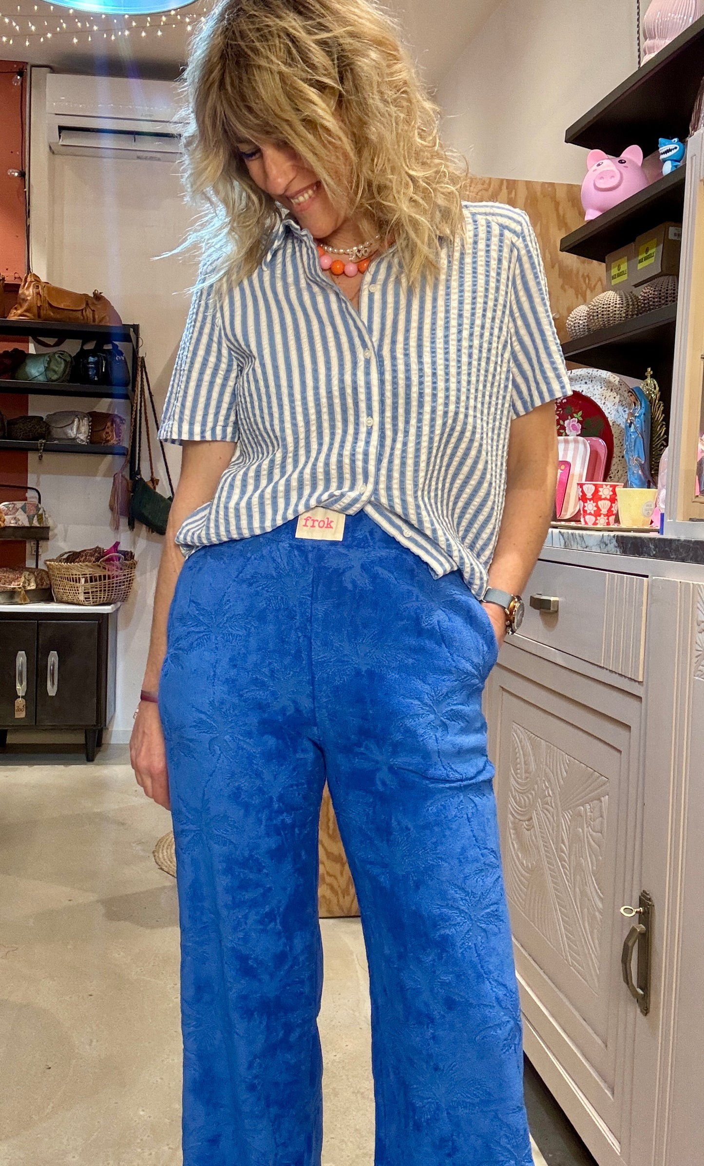 Pantalon Bob bleu