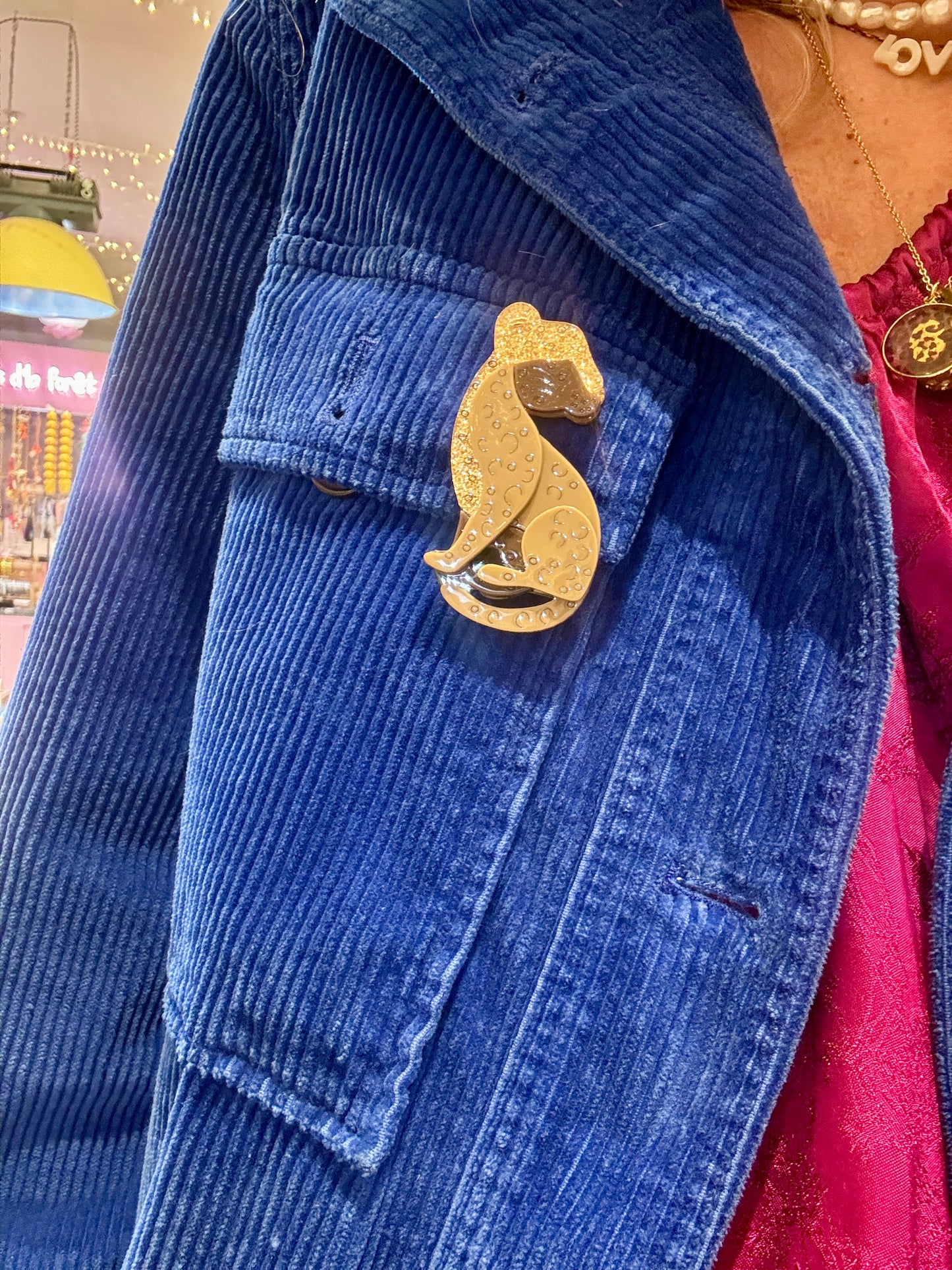 Broche Panthère or
