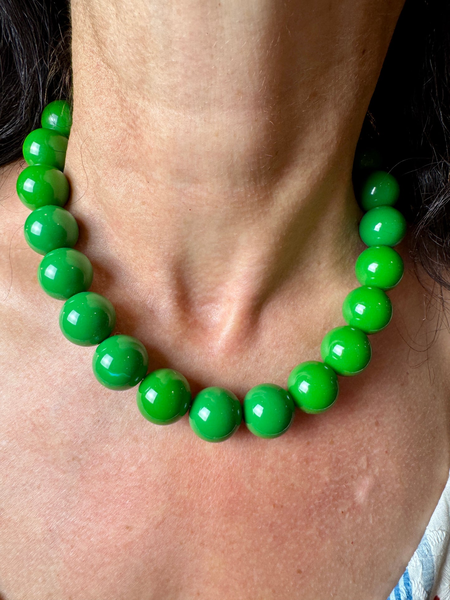 Collier Boules vertes