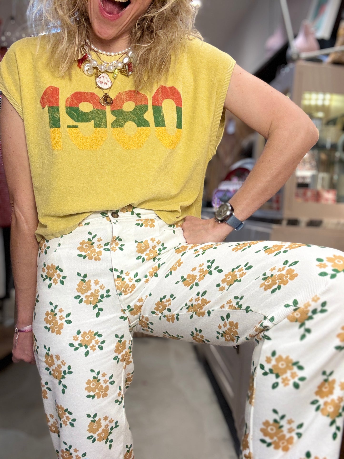 Pantalon Yellow Flowers