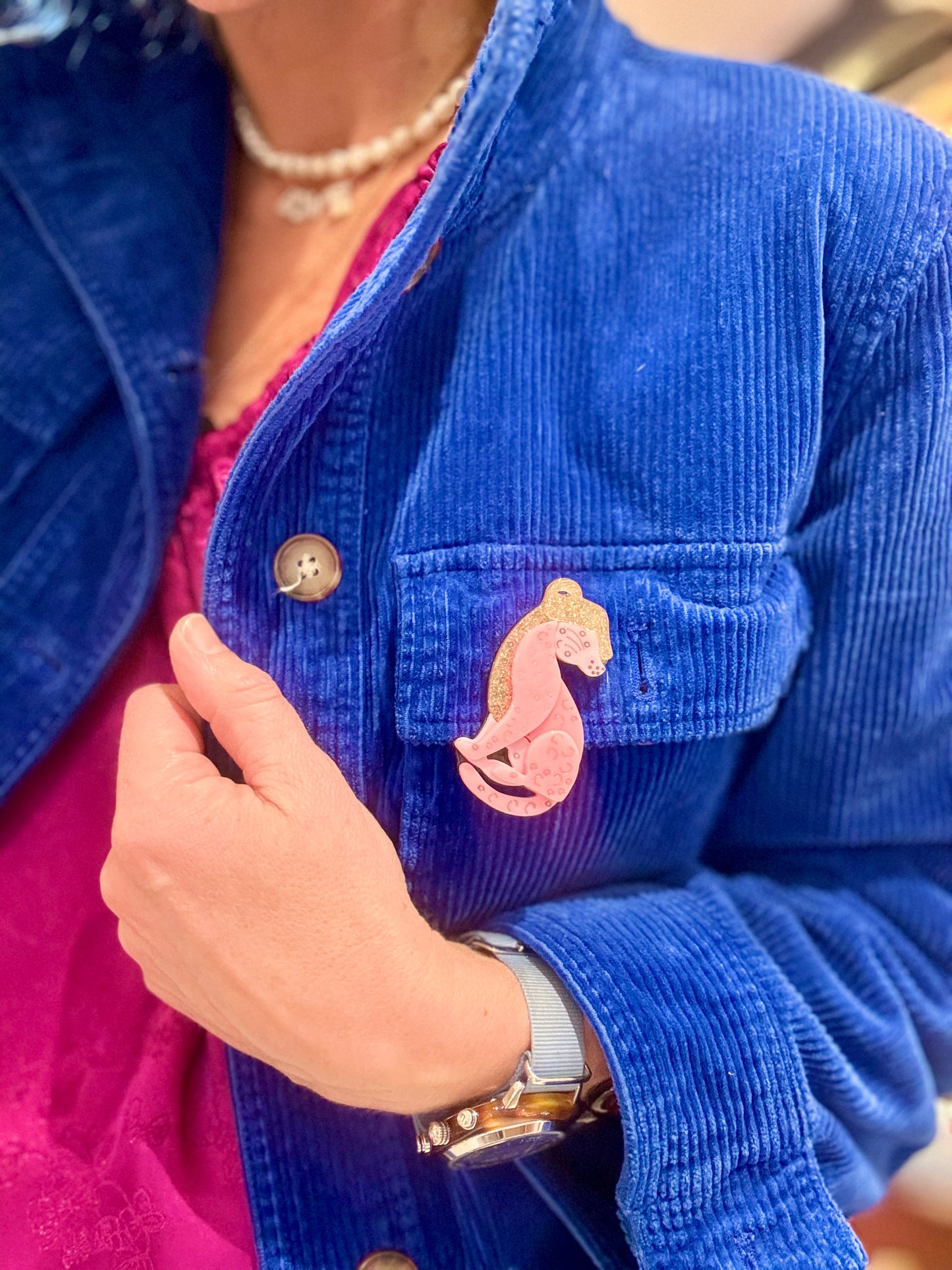 Broche Panthère rose