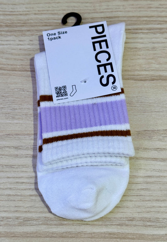 Chaussettes Rayées parmes