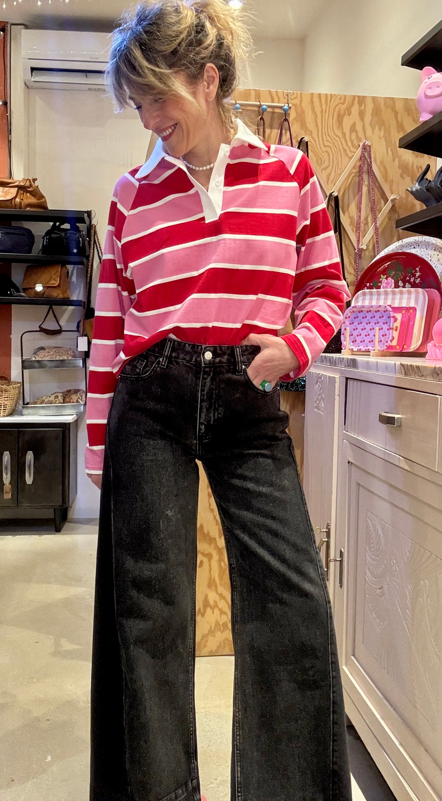 Jean Janis noir délavé