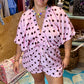Combi short Fluffy rose