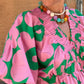 Robe Big Flowers verte