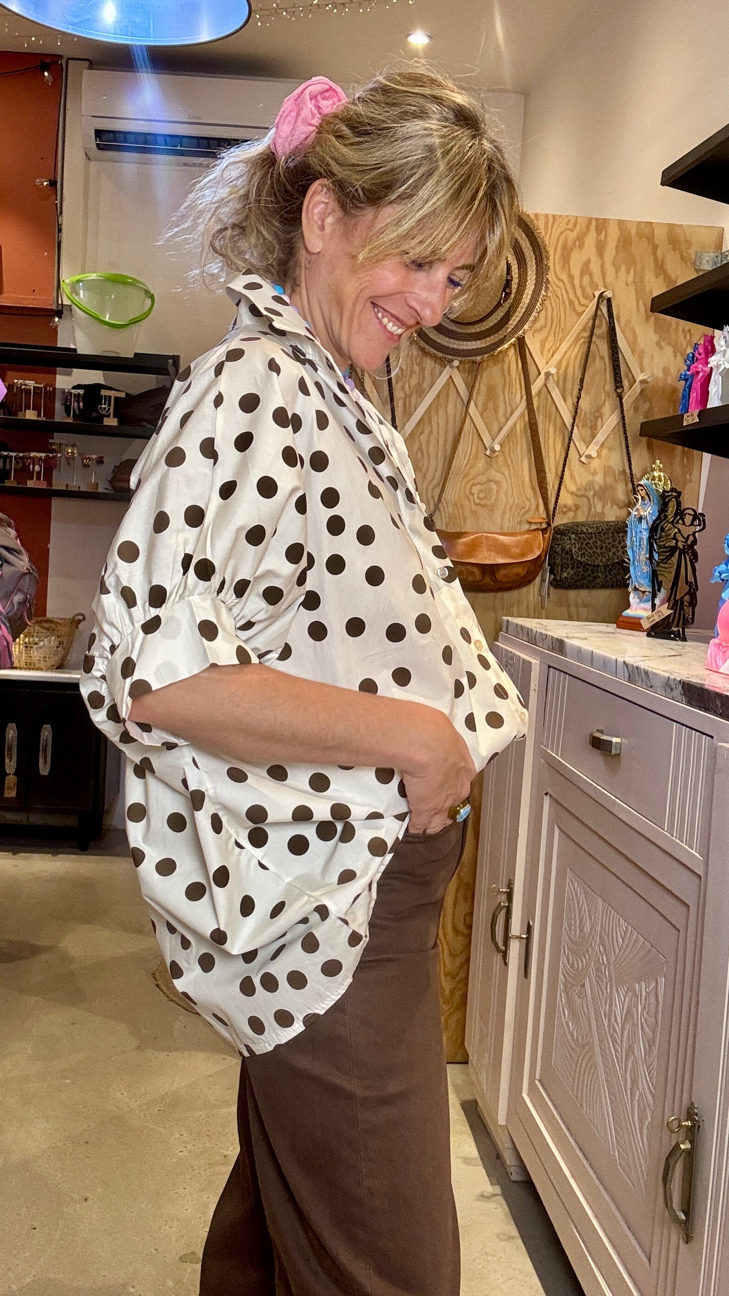 Chemise Cream Dot
