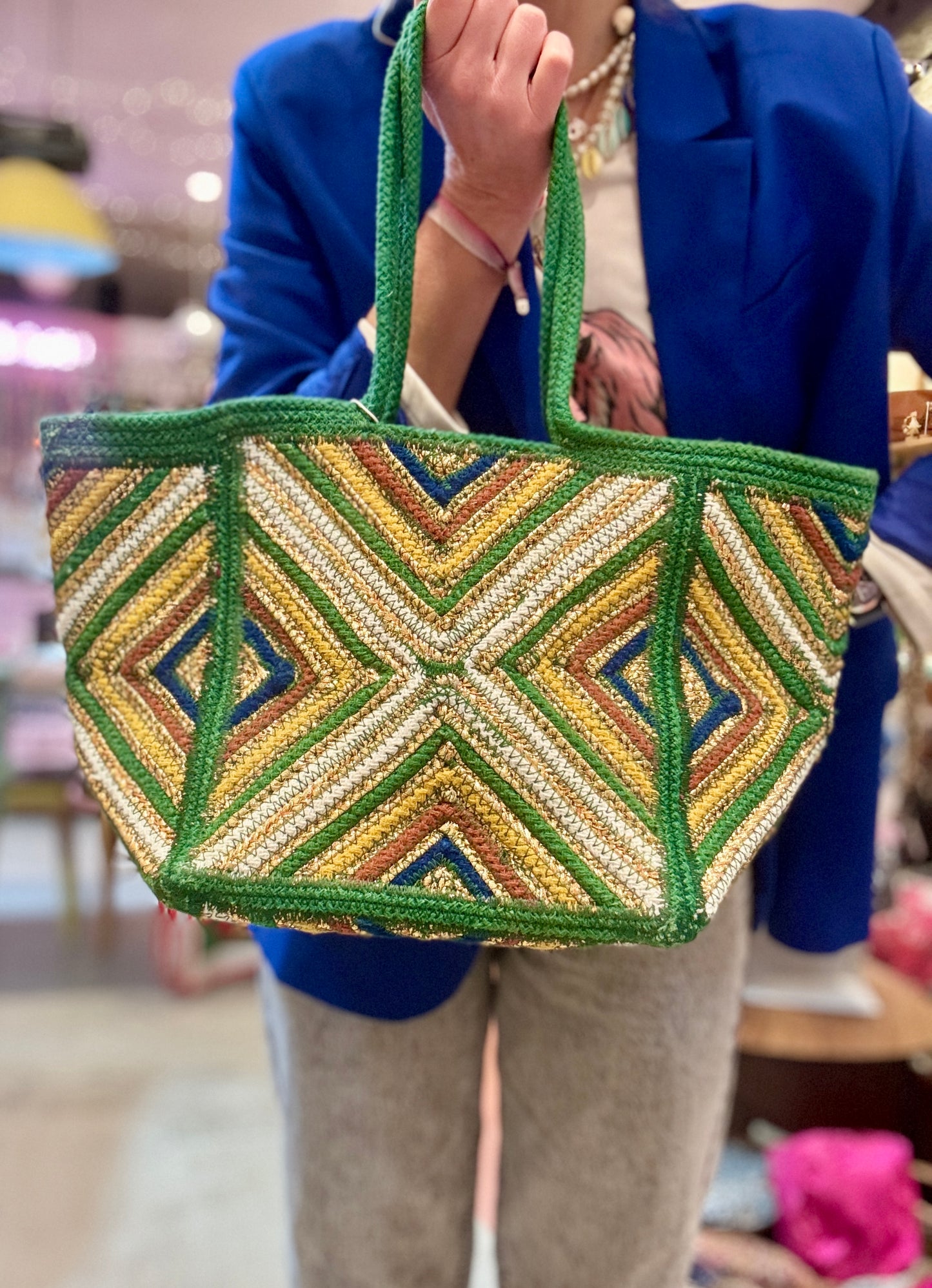 Panier Marrakech vert