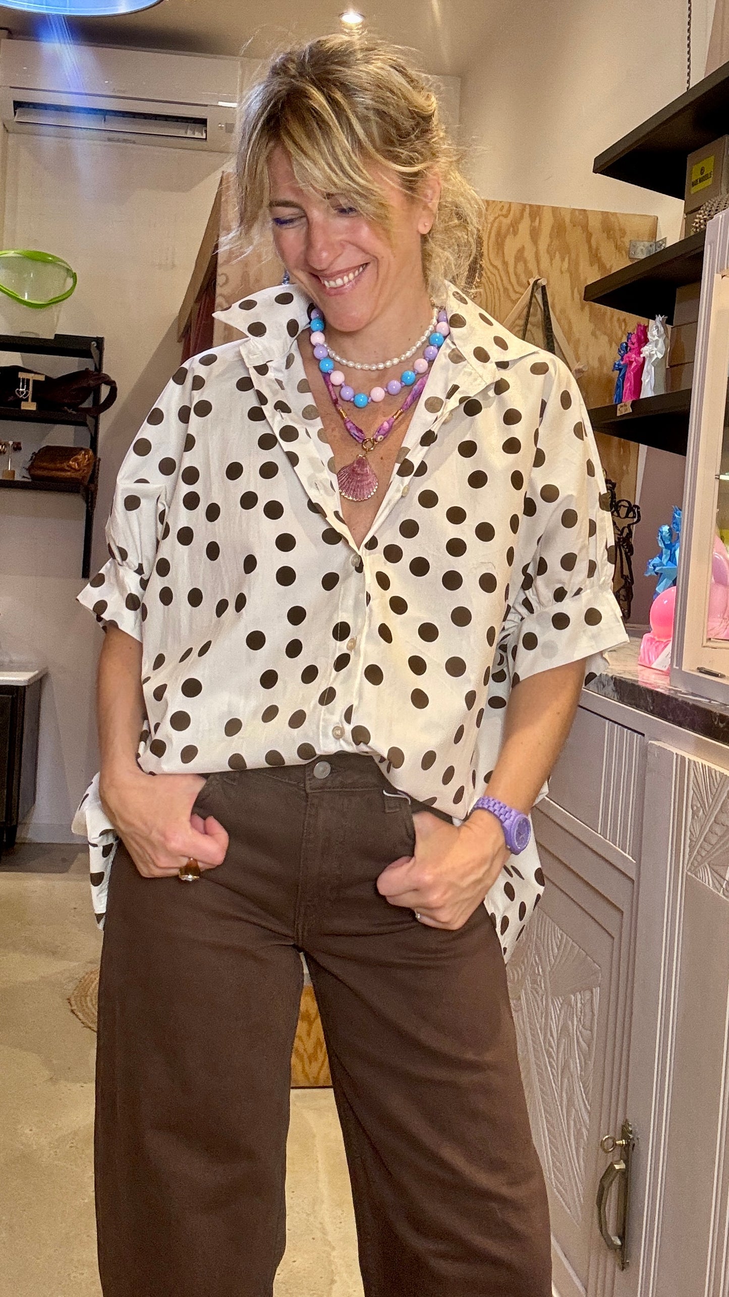 Chemise Cream Dot