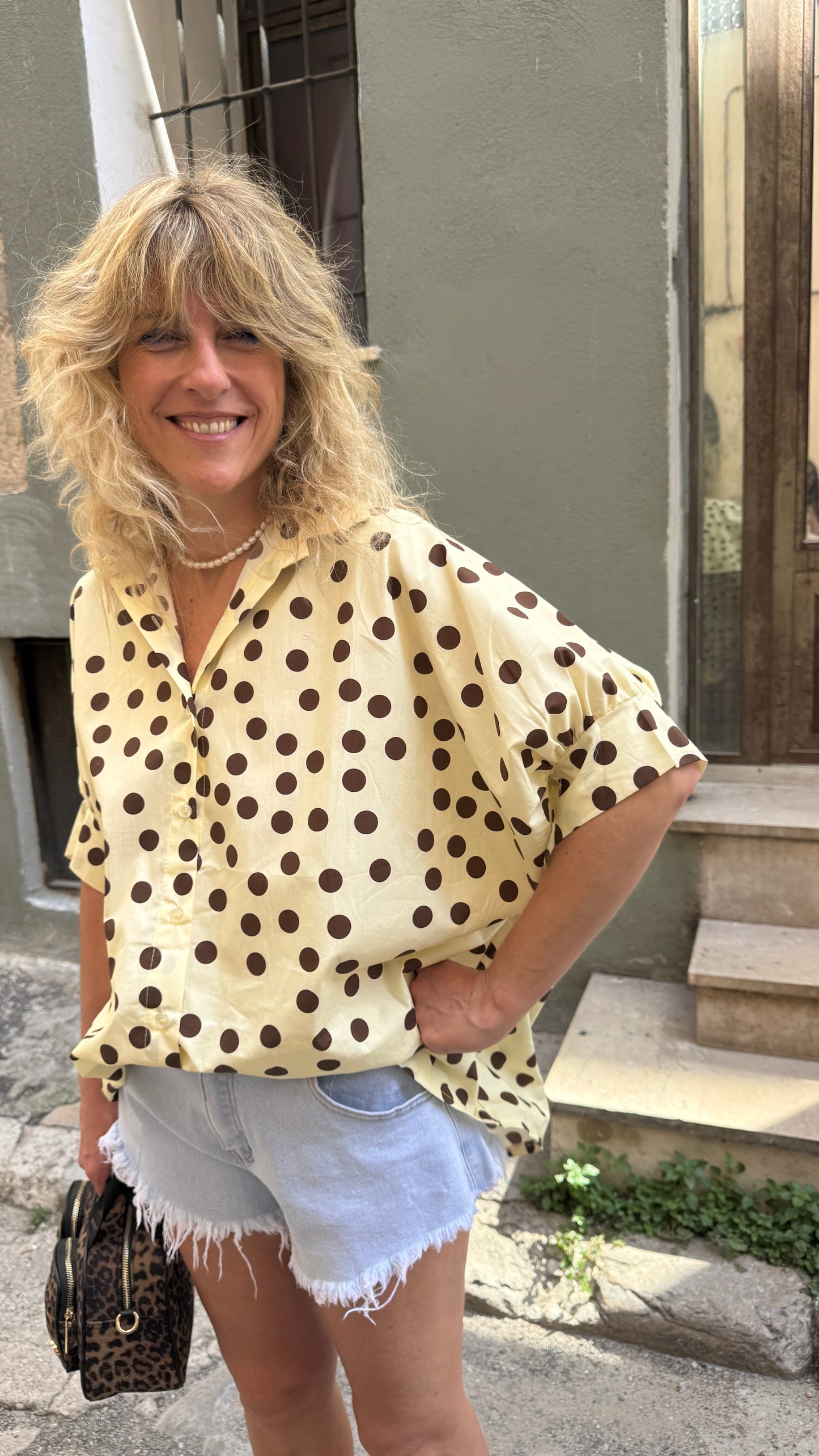 Chemise Yellow Dot