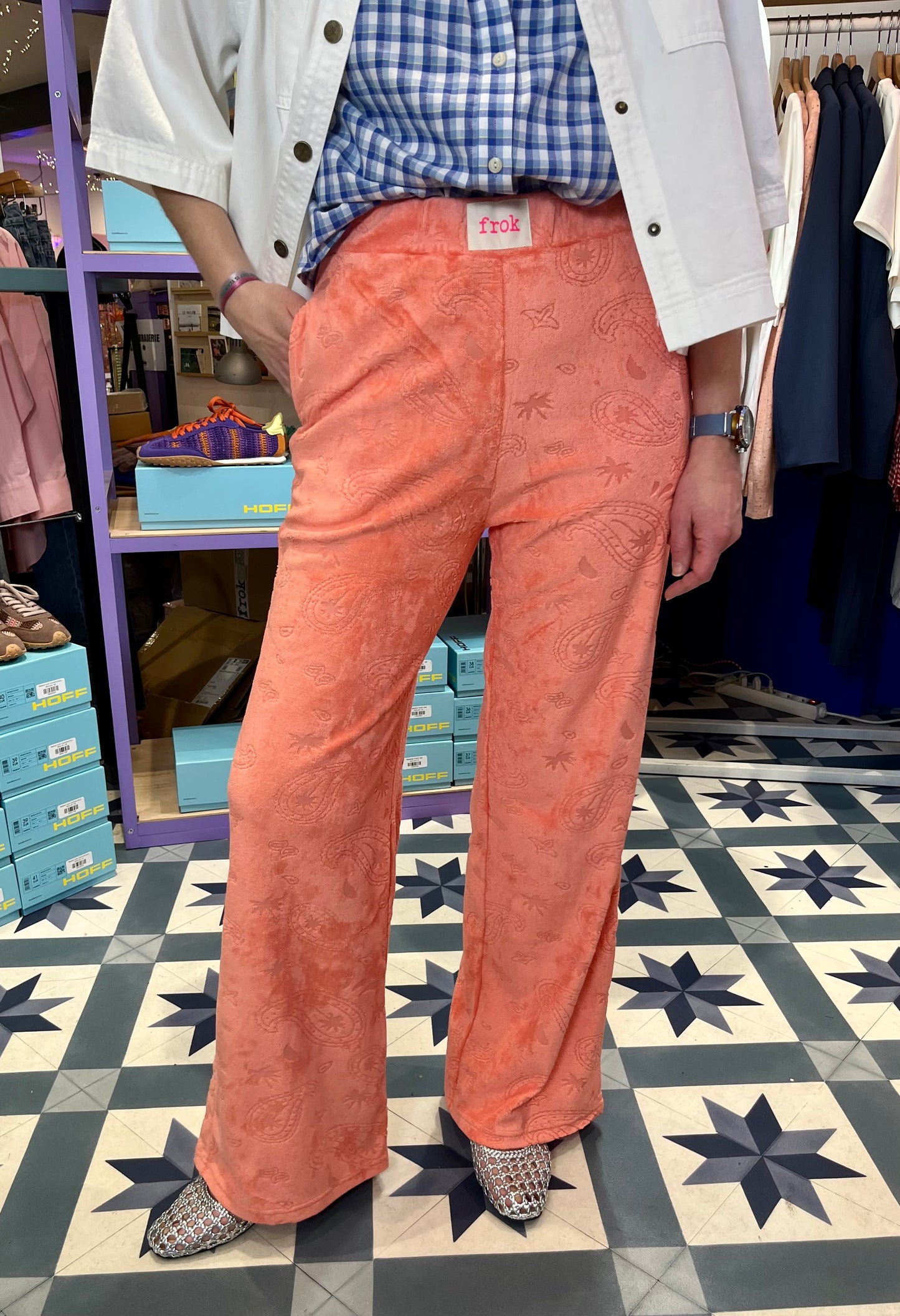 Pantalon Bob corail