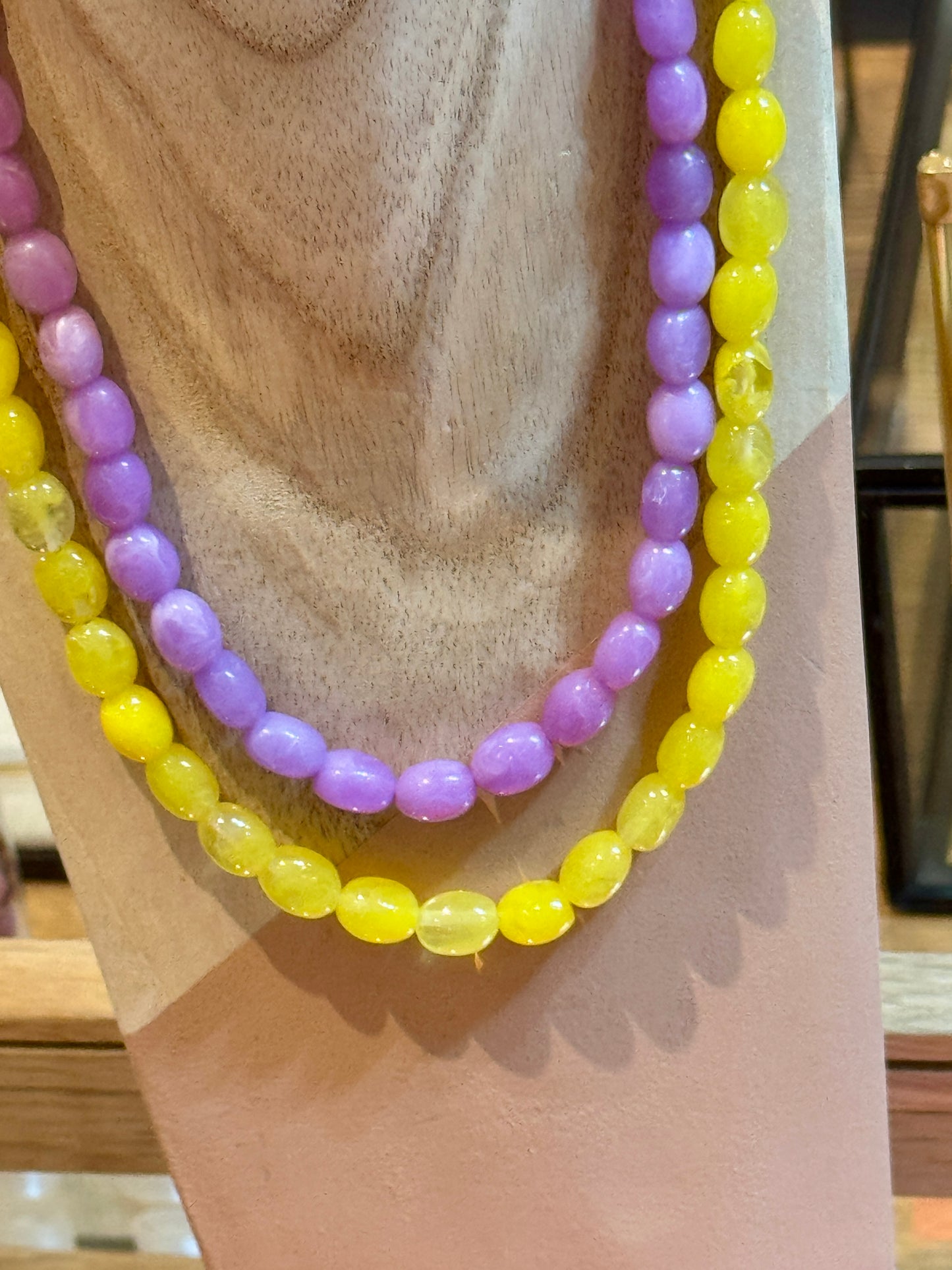 Collier Perles parme