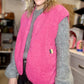 Gilet Teddy rose
