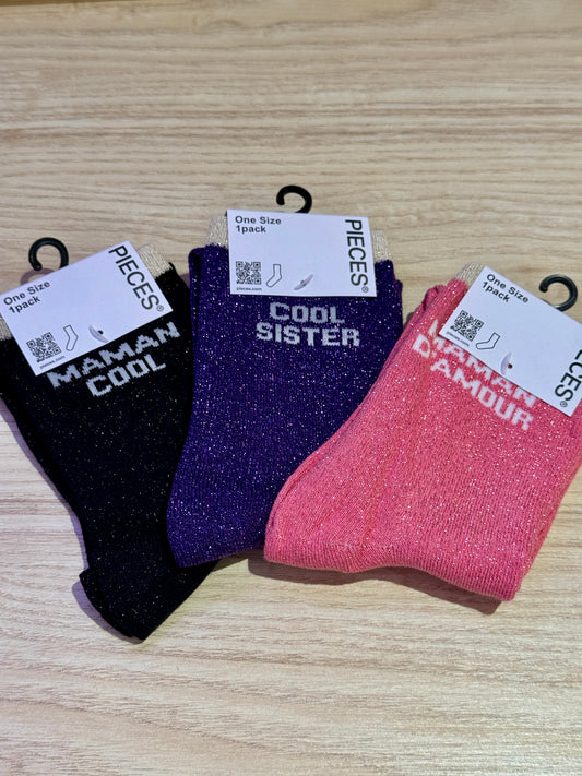 Chaussettes à paillettes courtes