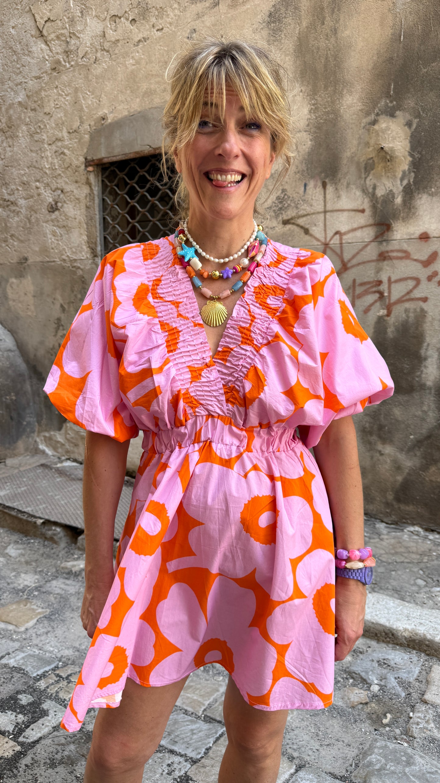 Robe Big Flowers rose