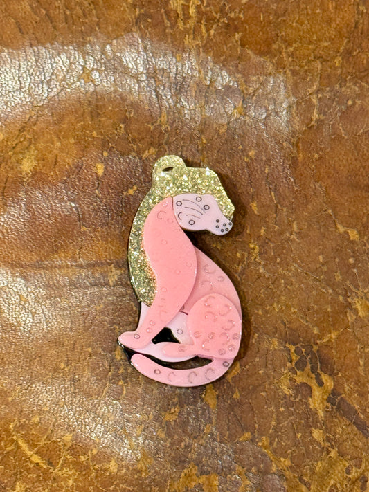Broche Panthère rose