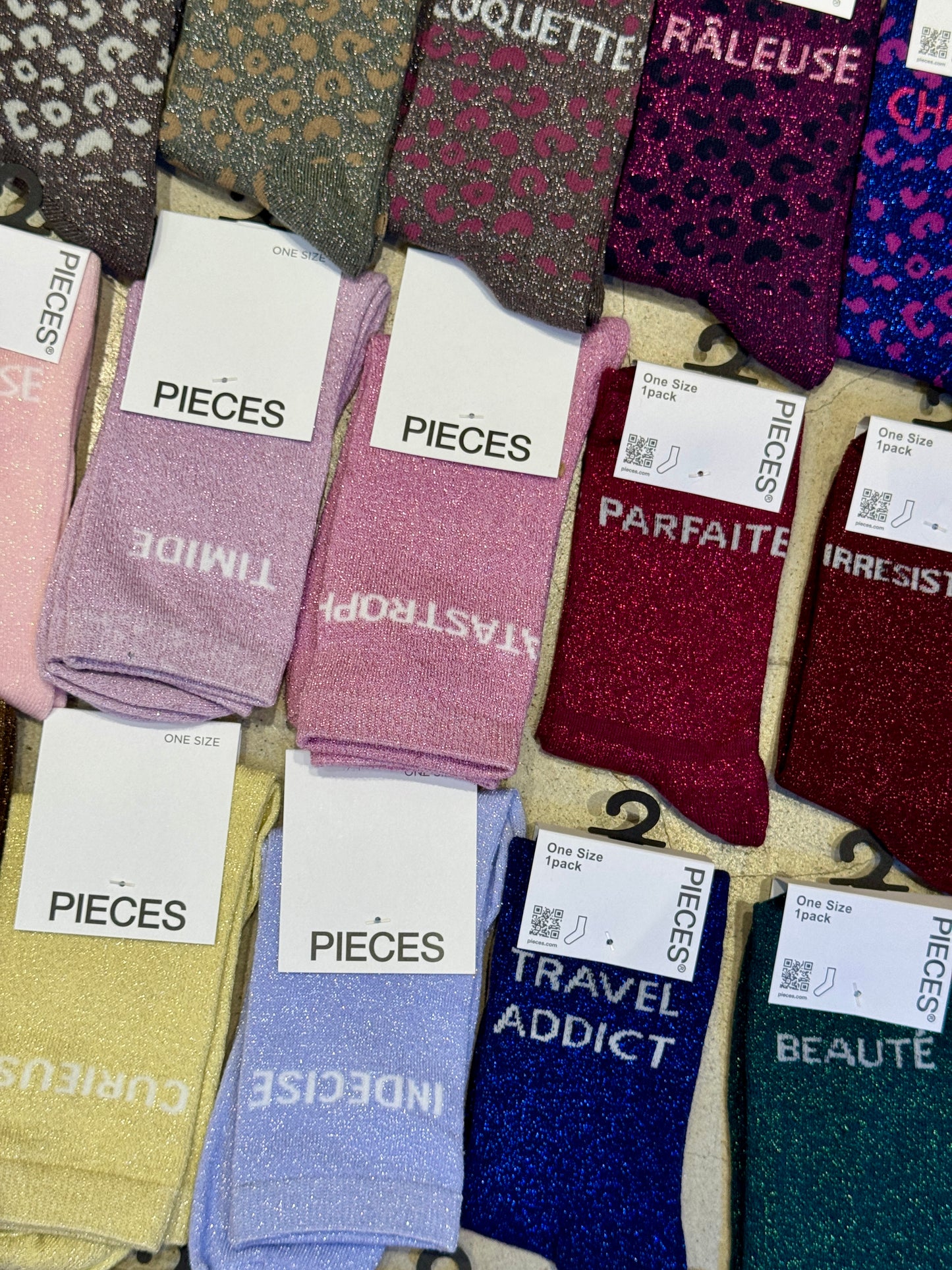 Chaussettes Paillettes mots doux !